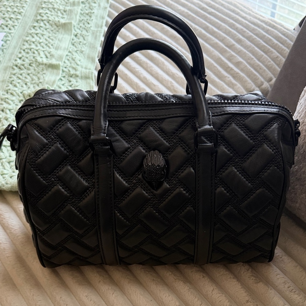 Kurt Geiger Black Quilted Top-Handle Tote